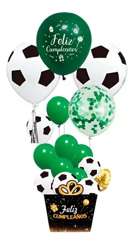 17 Globos Decoración Cumpleaños Globos Cumpleaños Futbol 656-0
