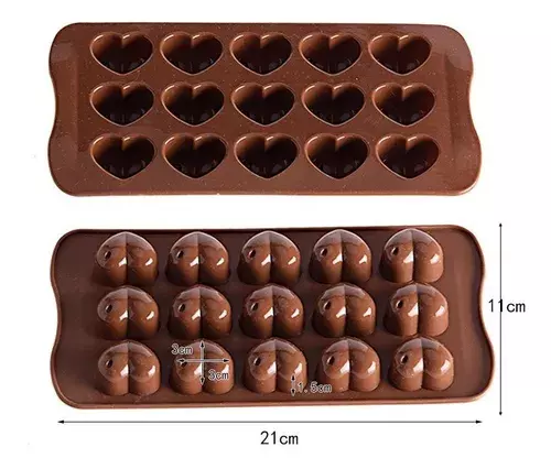 2 Moldes Para Chocolates Moldes Chocolates Corazon Silicona-1