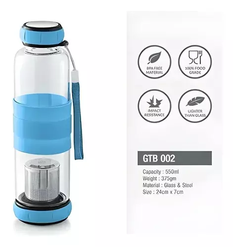 Termo Agua Termo De Agua Botella De Vidrio Con Colador 8011-1
