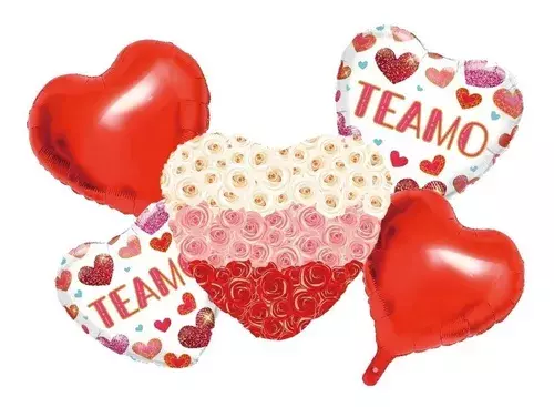 Pack 5 Globos San Valentin Amor  Dia De Los Enamorados-0