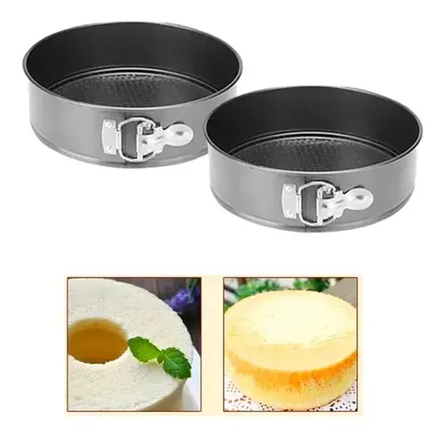 2 Molde Torta Moldes Queque Moldes Desmontables Mini Redondo-3