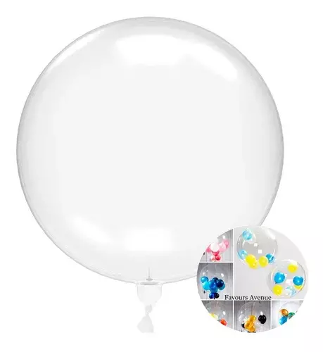 Pack X10 Globos Led Globo Burbuja Decoración Fiesta 18cm-1