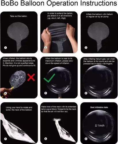 Pack X10 Globos Led Globo Burbuja Decoración Fiesta 18cm-4