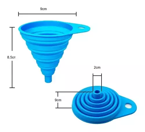 Pack X6 Embudo Plastico Embudo De Silicona Plegable Embudo -2