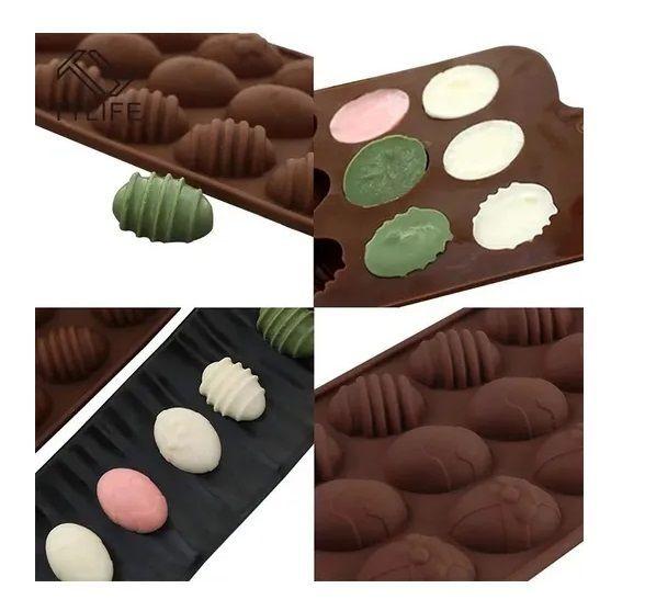 Pack X4 Molde De Huevitos De Pascua Molde De Chocolate Huevo-2
