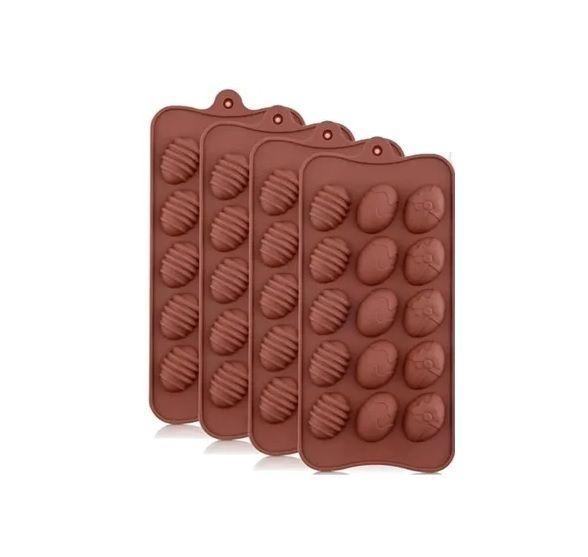 Pack X4 Molde De Huevitos De Pascua Molde De Chocolate Huevo-0