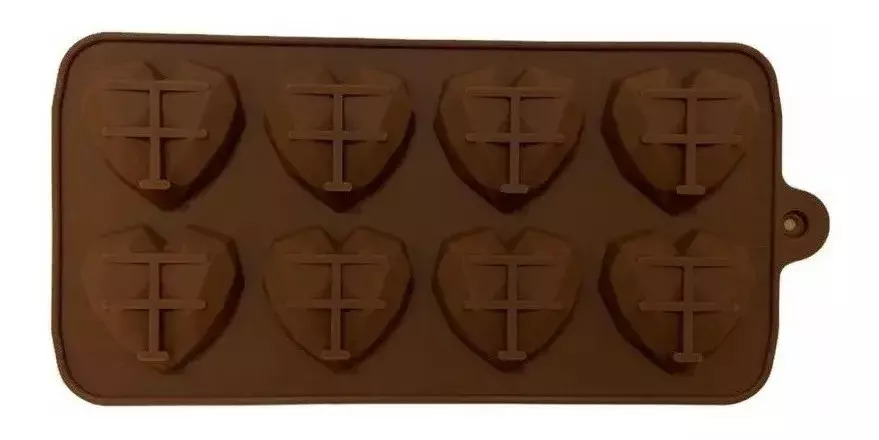Molde Mini Corazon Diamante Molde Mini Corazón Geometrico 8-0