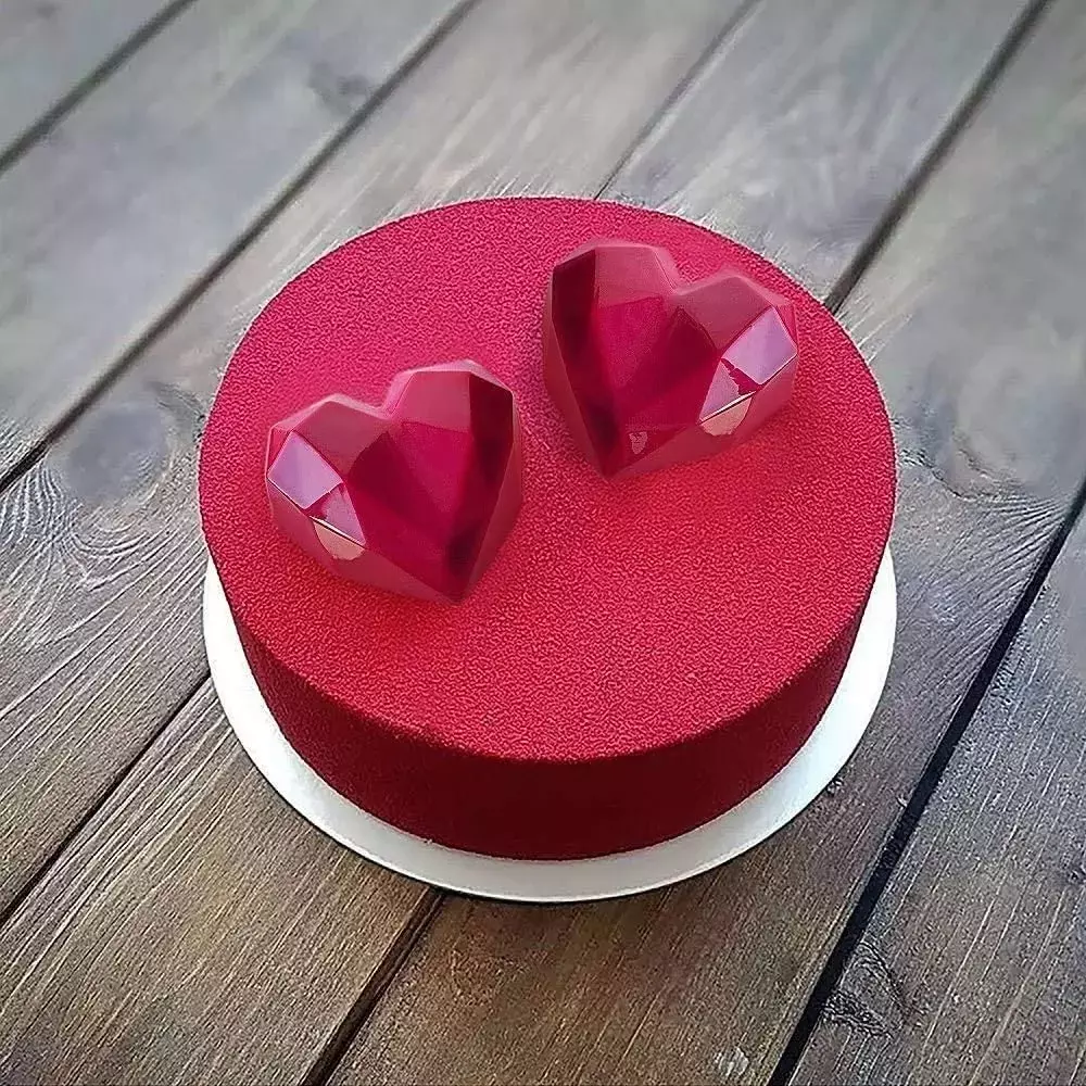 Molde Mini Corazon Diamante Molde Mini Corazón Geometrico 8-4