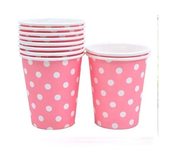20 Set Cumpleaños Servilleta Desechables Vaso Rosado 23cm-3