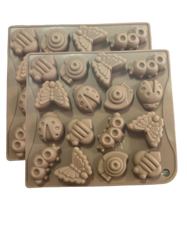 2 Moldes De Chocolate Molde Chocolate Silicona Insectos 344-0