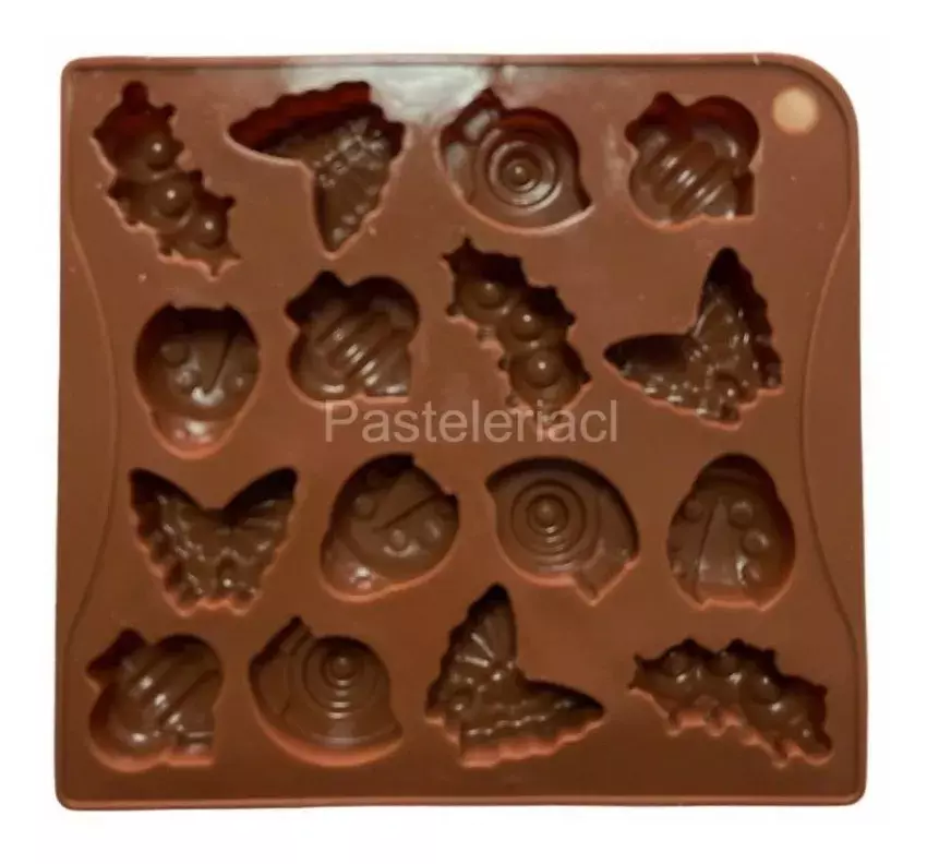 2 Moldes De Chocolate Molde Chocolate Silicona Insectos 344-4