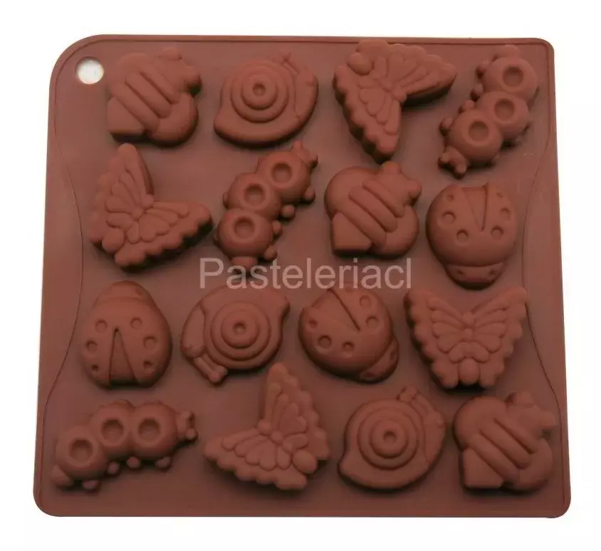 2 Moldes De Chocolate Molde Chocolate Silicona Insectos 344-2