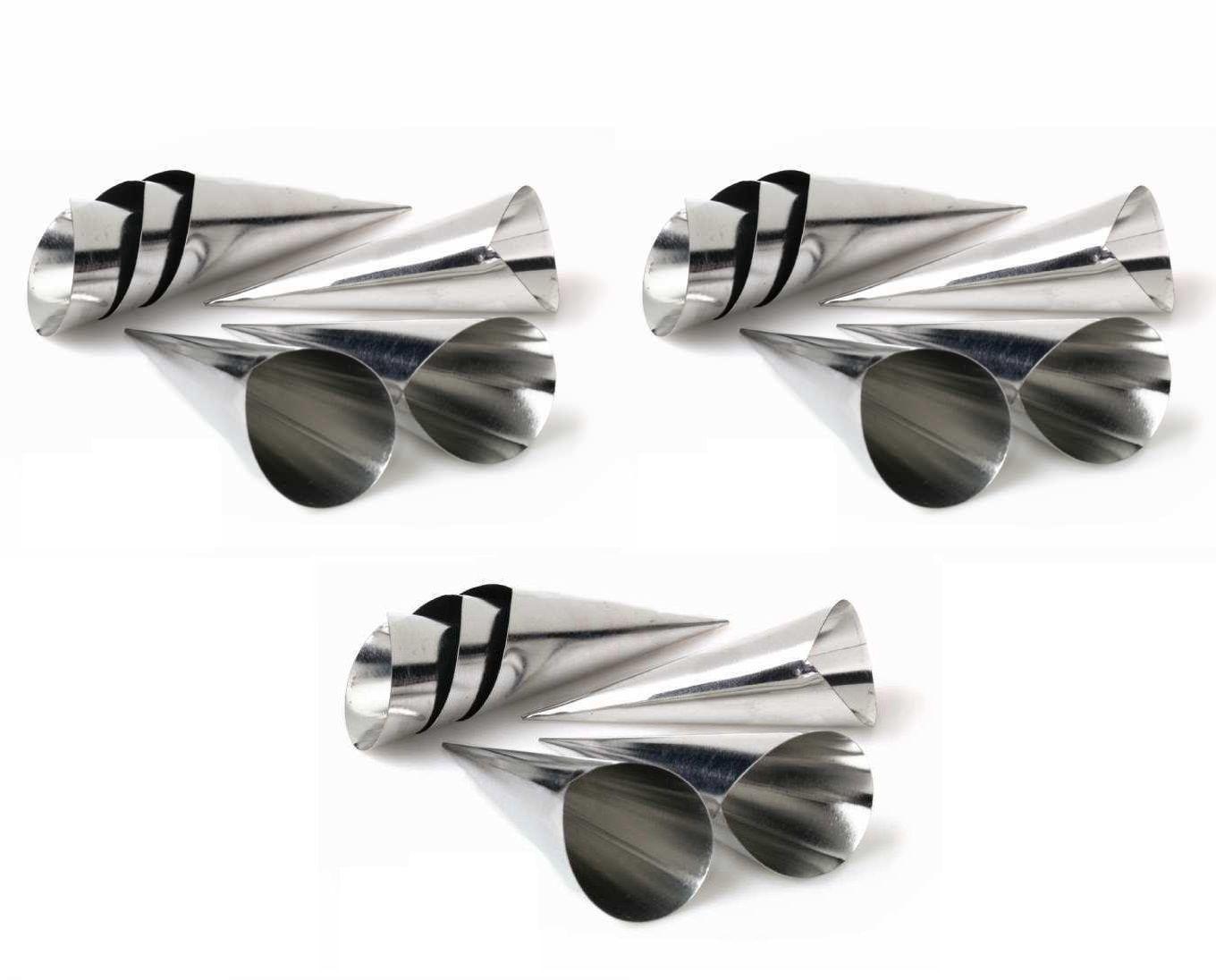 Pack X18 Cono Molde Para Cannoli Cachito Croissant Pan Danes-0