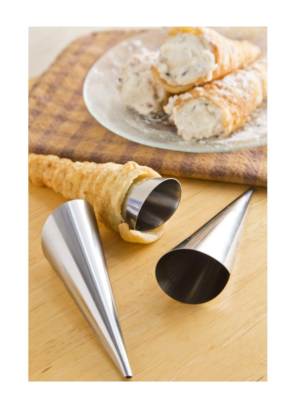 Pack X18 Cono Molde Para Cannoli Cachito Croissant Pan Danes-3