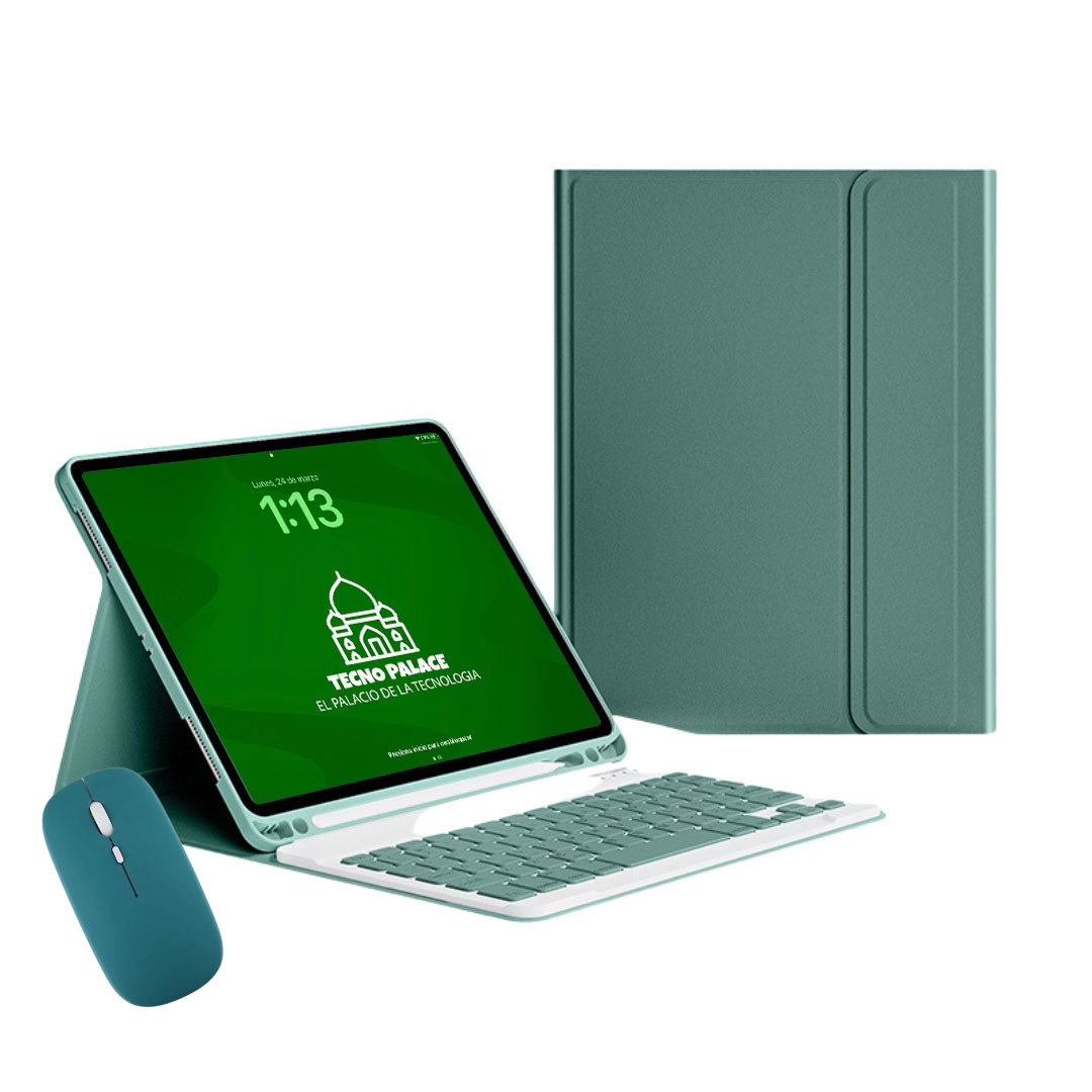 Funda Con Teclado + Mouse Para Xiaomi Pad 6 Pro - 11" Pulg-0