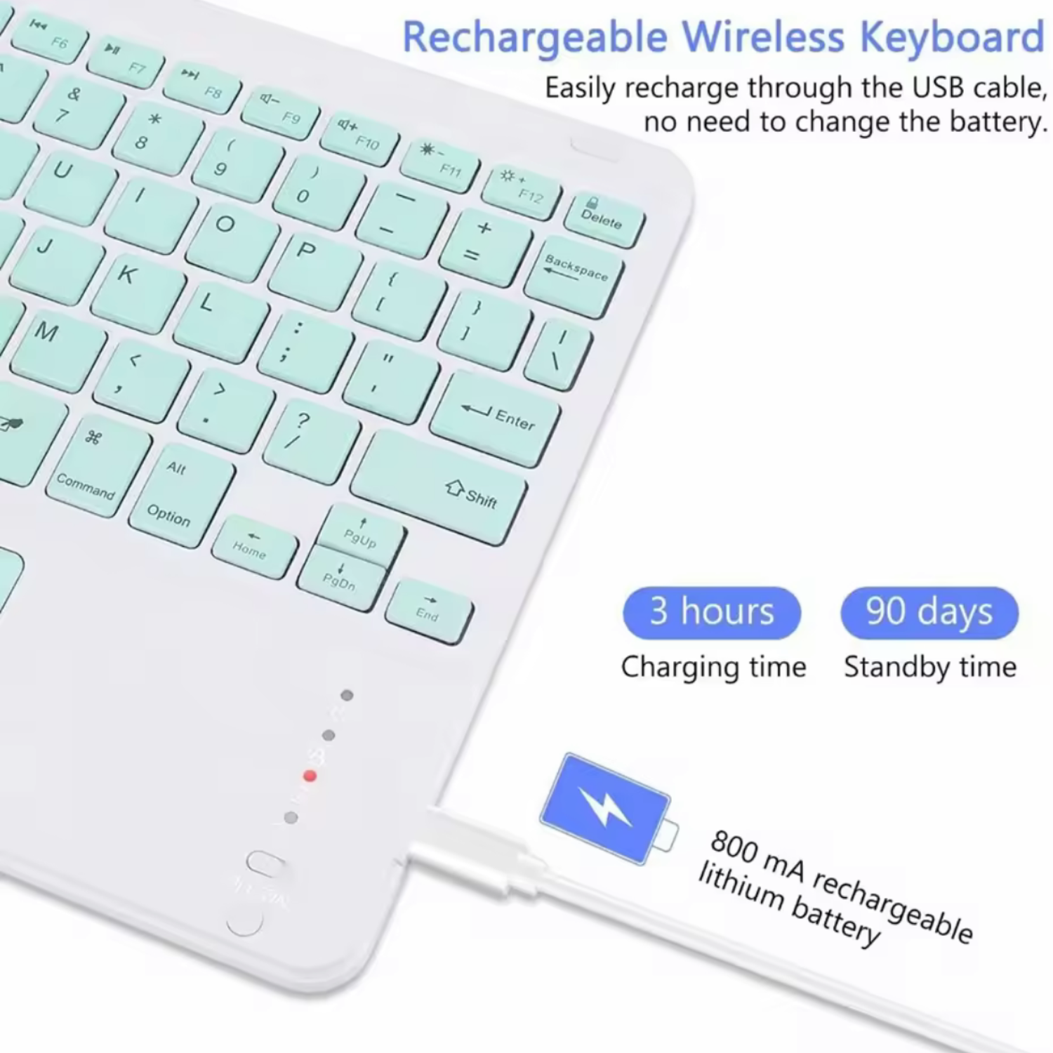 Teclado TouchPad 2.0 + Mouse Para iPad, Tablet, Tv 10" Pulgadas-4