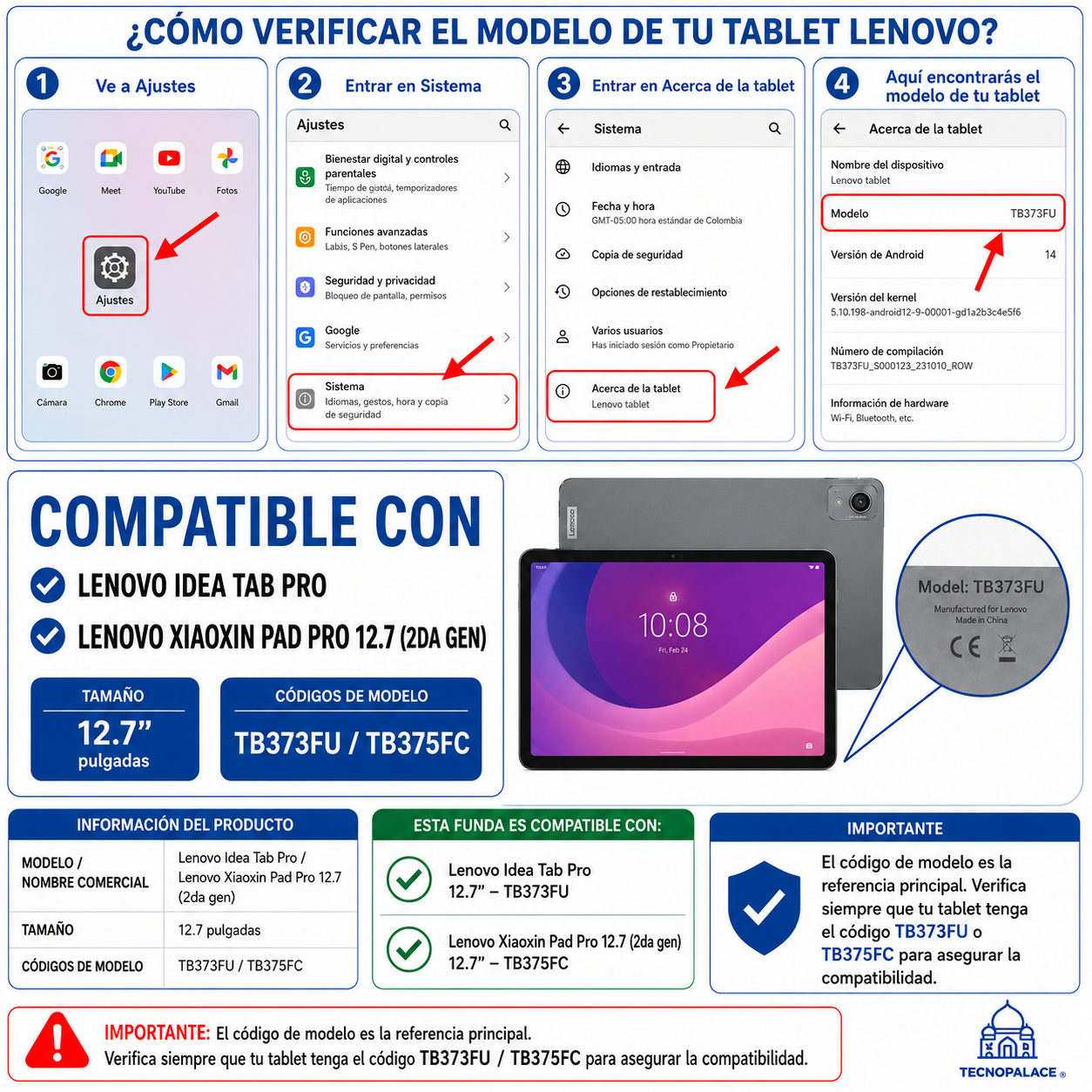 Funda Teclado Mouse Para Lenovo Xiaoxin Pad Pro 12.7" TB375FC-1