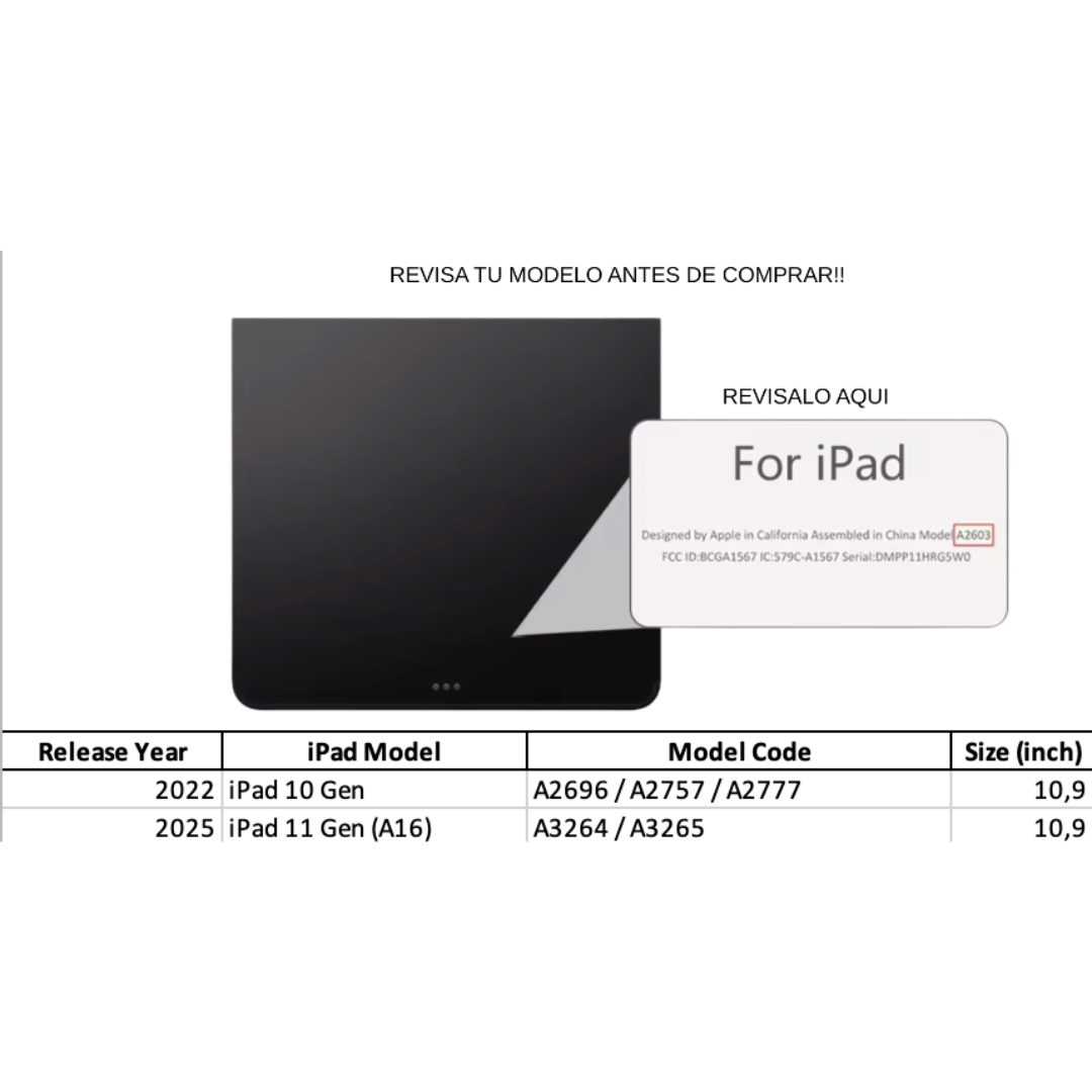 Funda Teclado 2.0 + Mouse Para iPad 10 Gen / 11 Gen (A16)-1