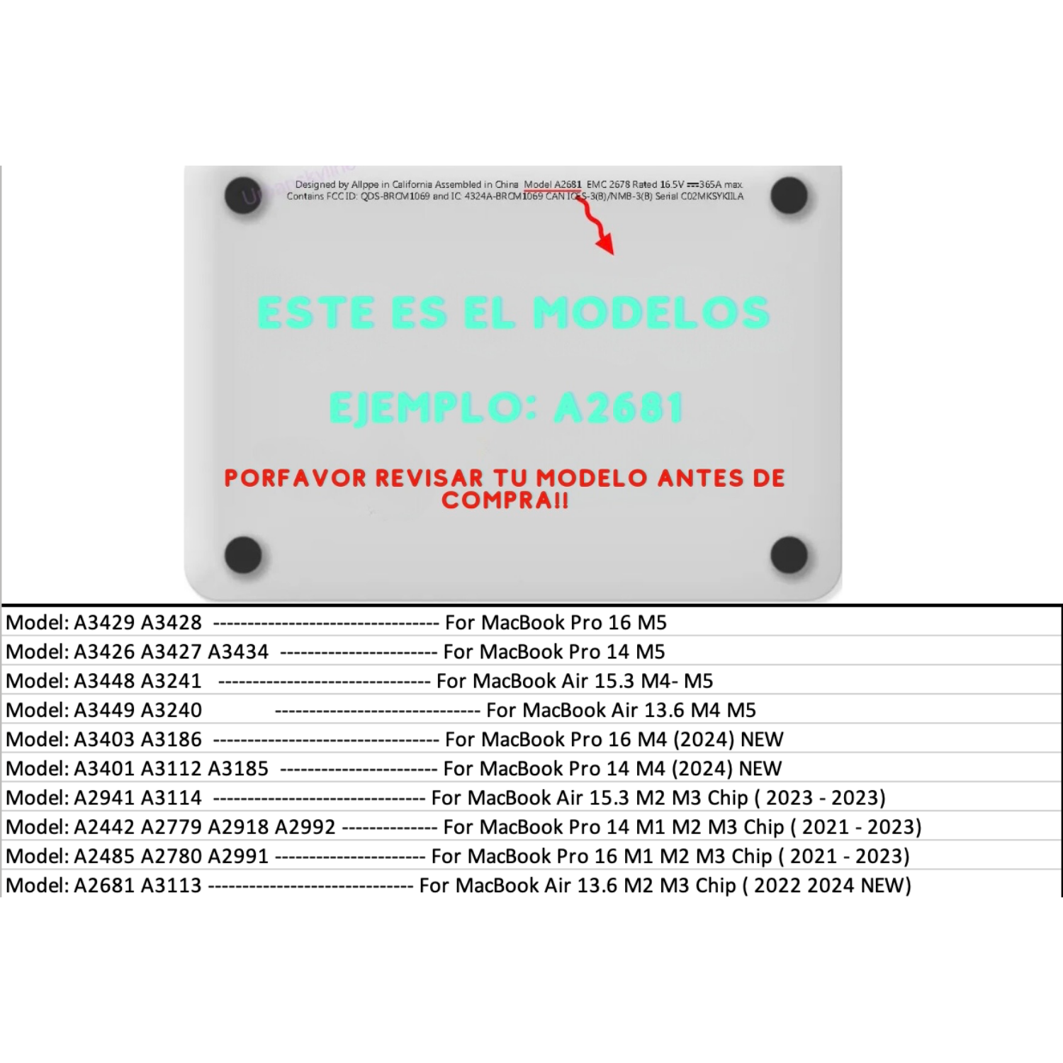 Cubre Teclado Para Macbook Pro/Air M1/2/3/4/5-1