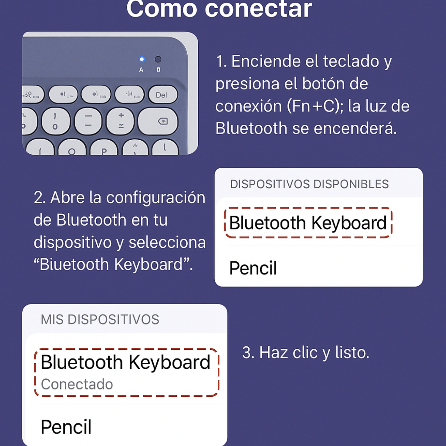 Funda Teclado TouchPad 2.0 Para Lenovo Tab M10 1Gen-3