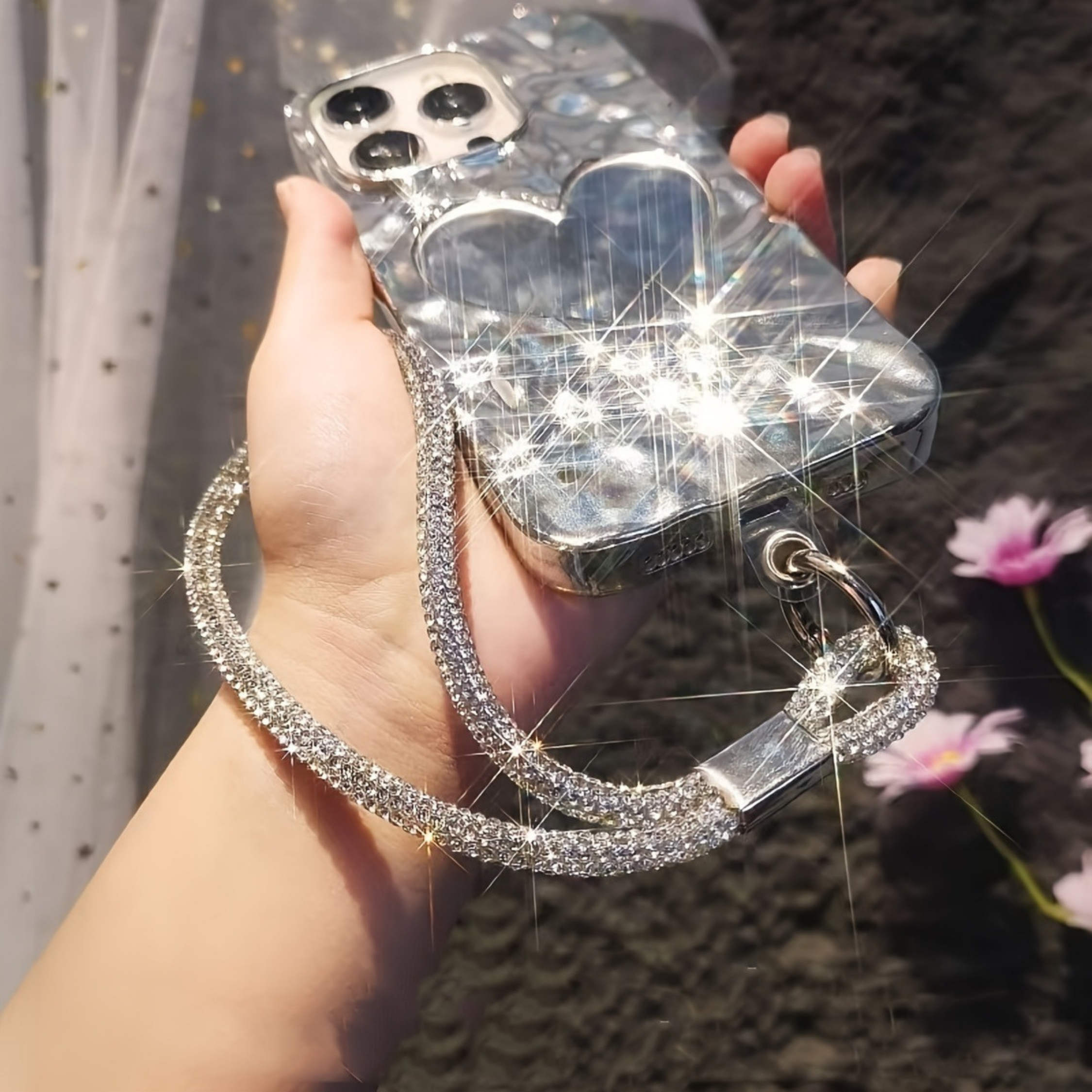 Strap Colgante Con Diamantes Para Telefono Universal - 18 CM-5