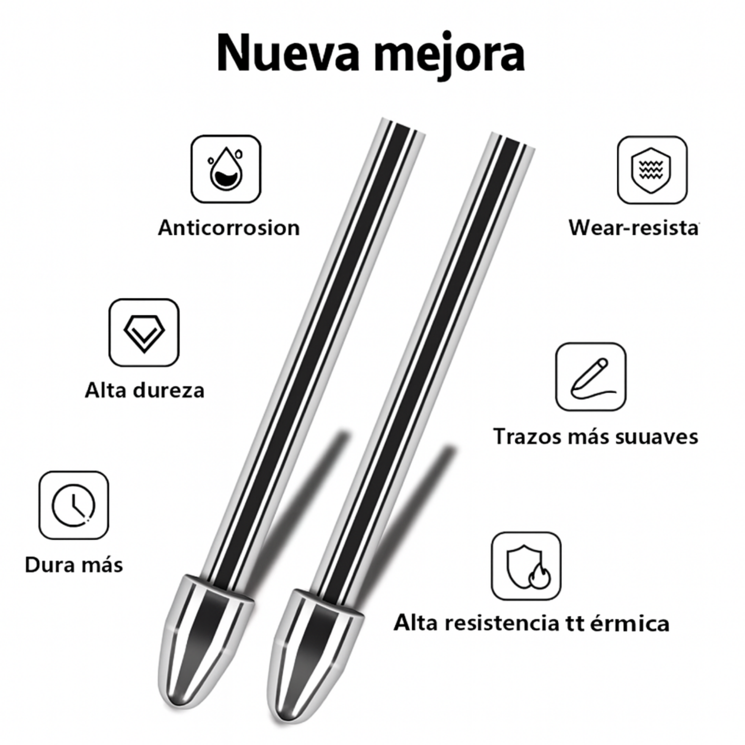 3 Puntas Metálicas Repuesto Para Lápiz S Pen Samsung Galaxy-4