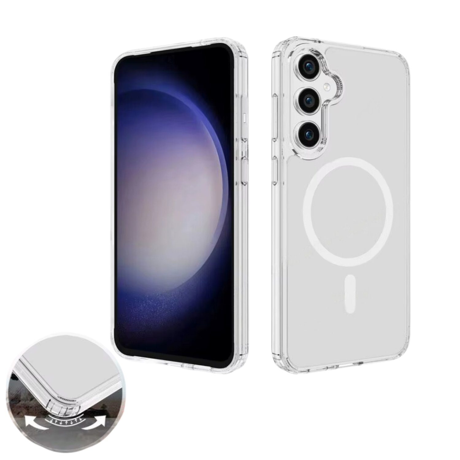 Carcasa Para Samsung S24Fe Clear Magsafe-0