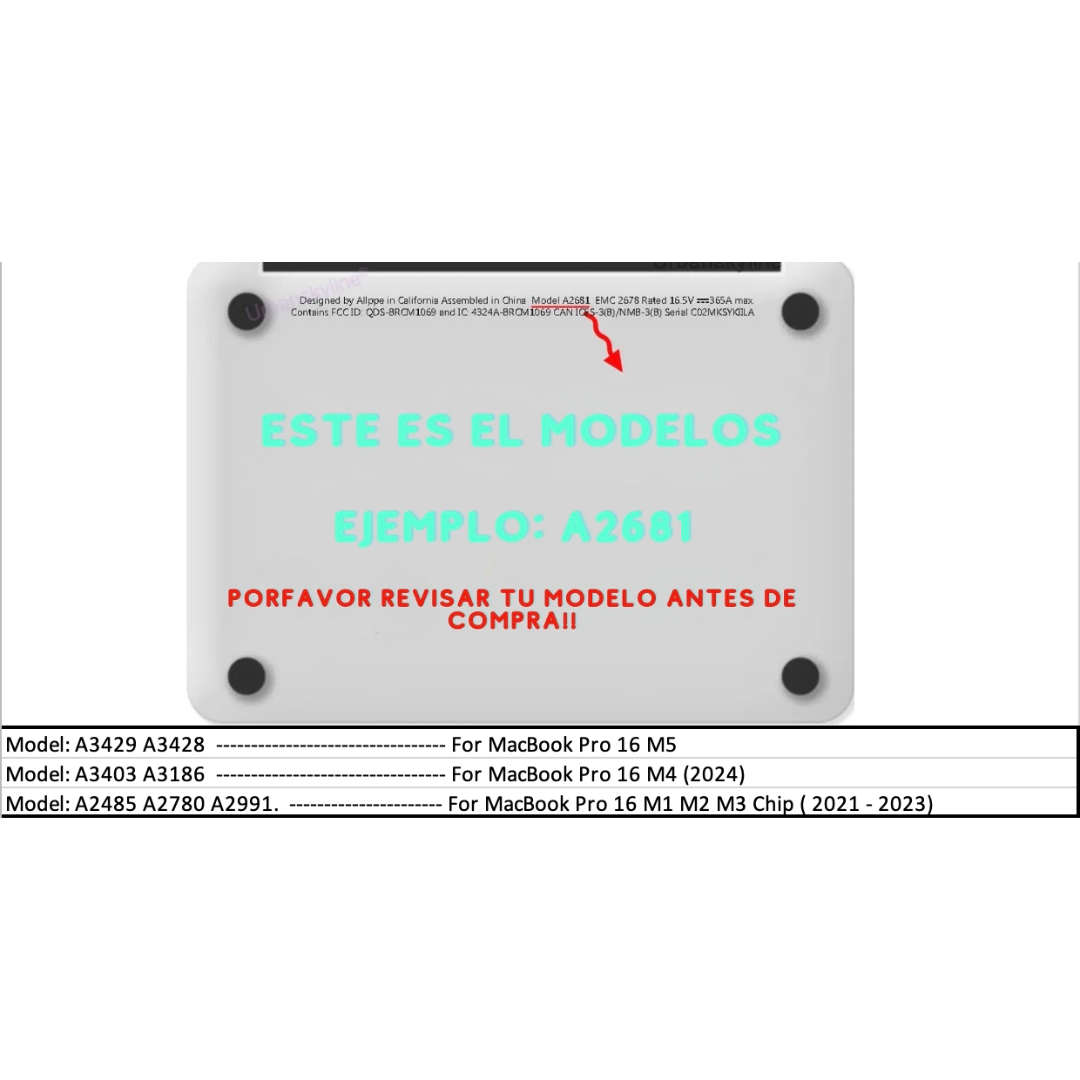 Carcasa Macbook Matte Pro 16.2 M1/2/3/4/5-1