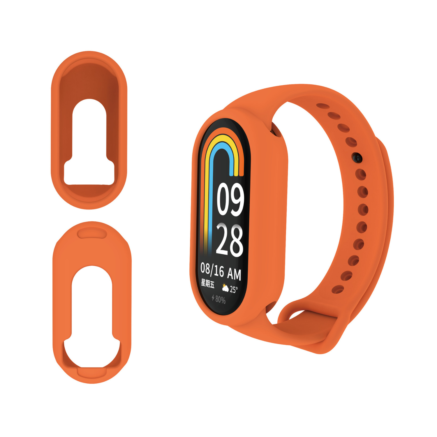 Protector Para Mi Band 8/9/10 Abierto De Silicona-2