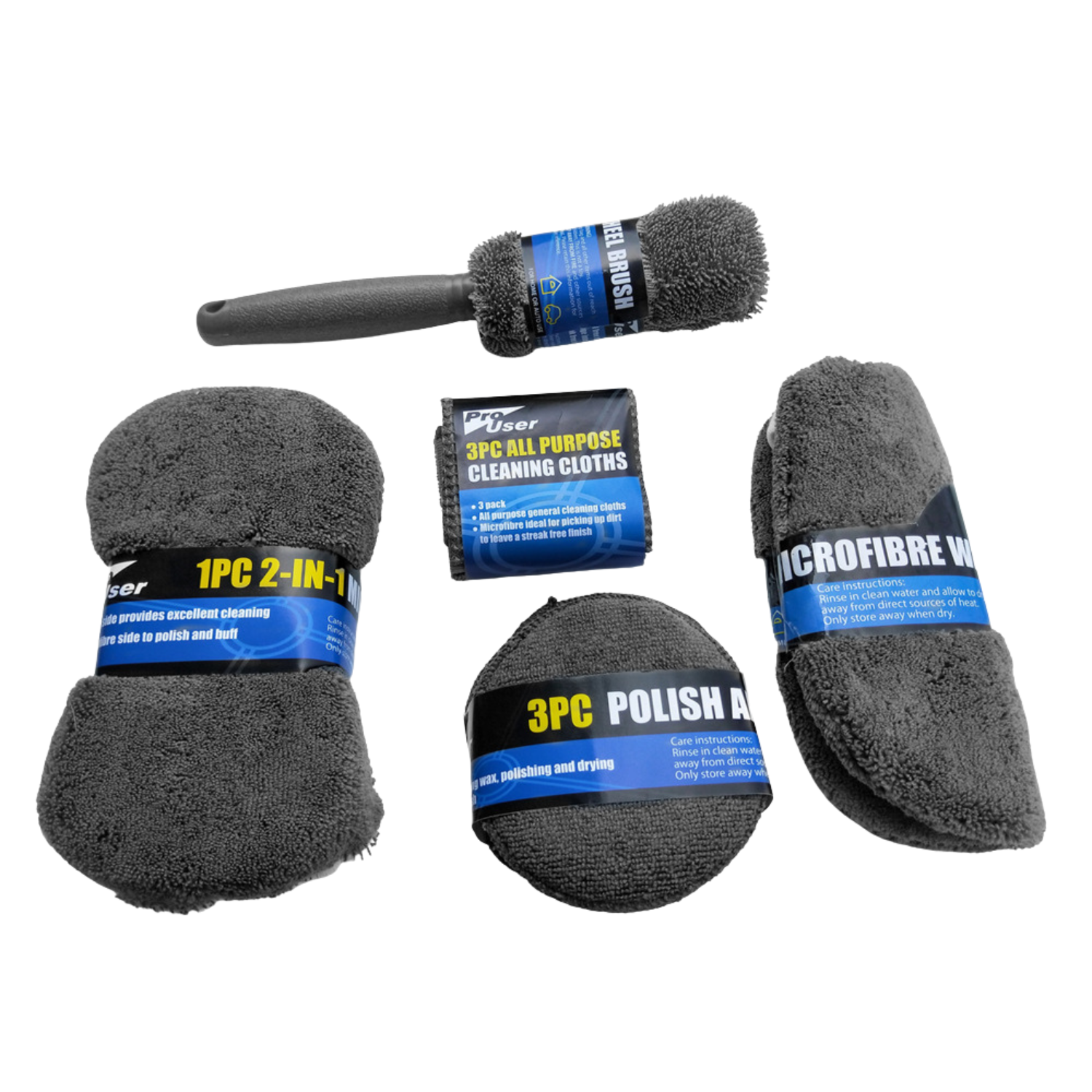 Kit De Limpieza Premium Para Auto En Microfibra 9 Piezas-2