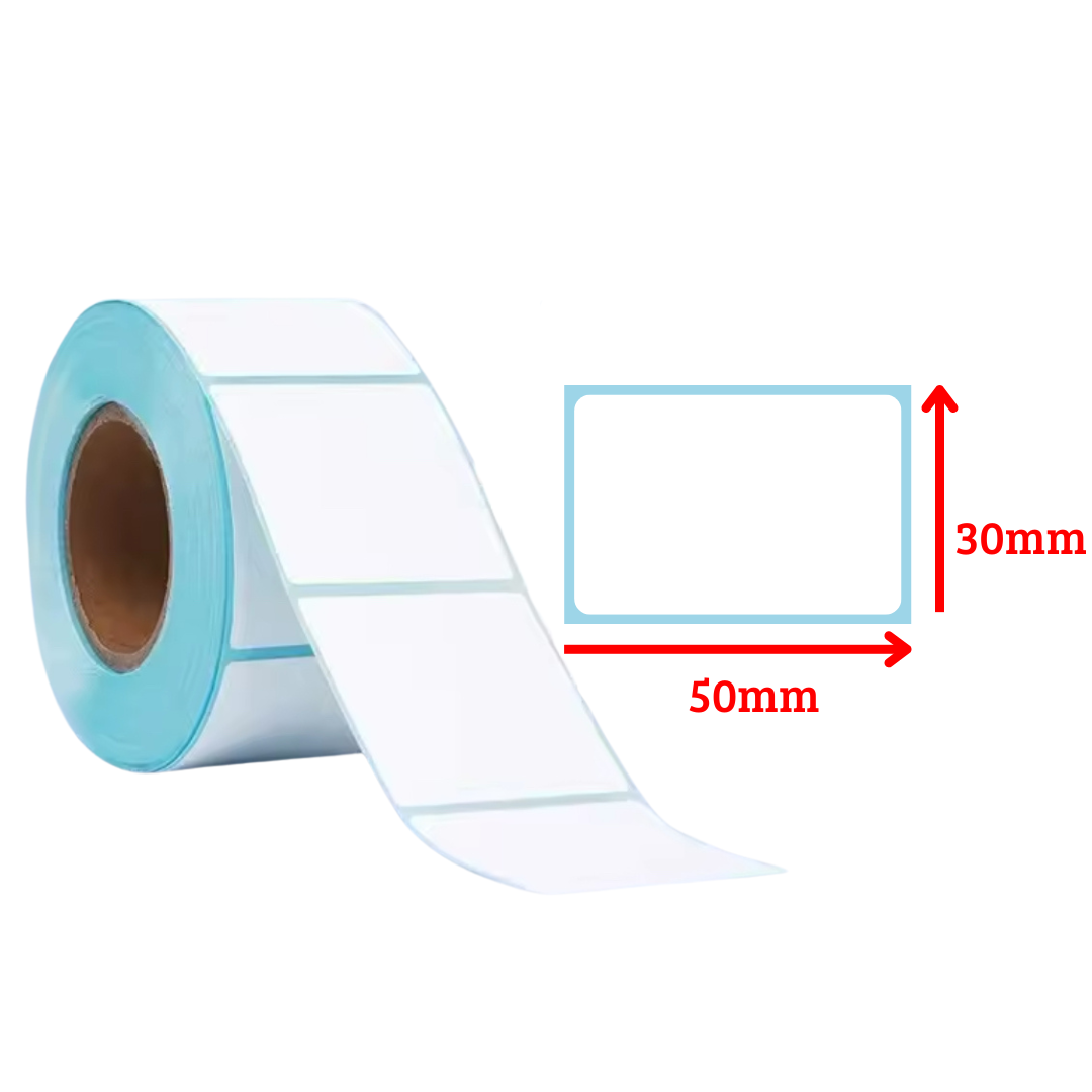 5 Rollo Etiquetas Térmicas Autoadhesivas 30x50. 500 Uni.-0