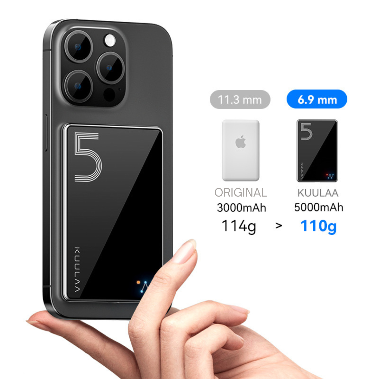 Batería Portátil Premium Con Magsafe 5.000mah MagOn-3