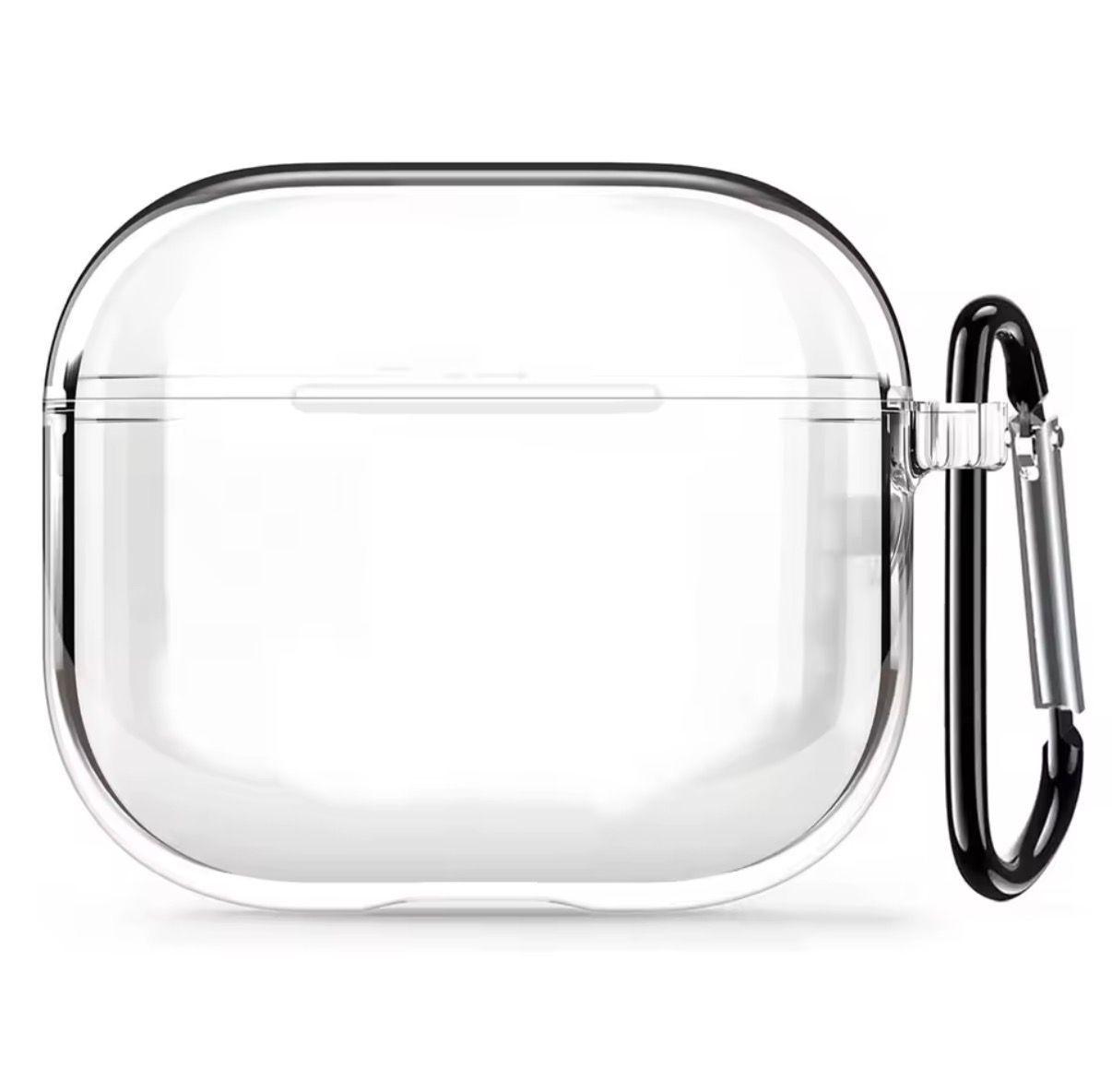 Fundas AirPods Pro 1 Transparentes + Gancho-0