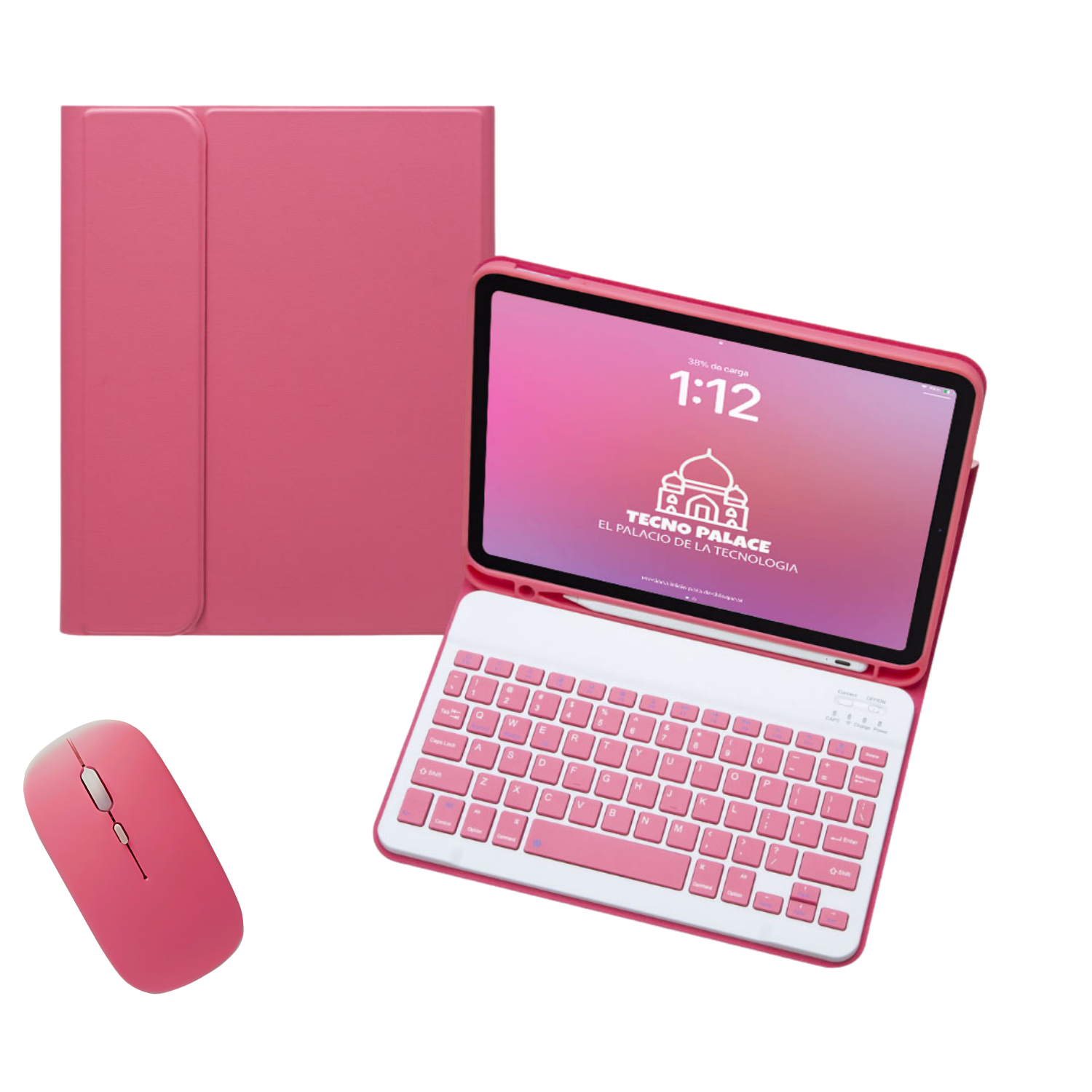 Fundas Con Teclado + Mouse Para iPad Air 13 M2-M3 /12.9  -1