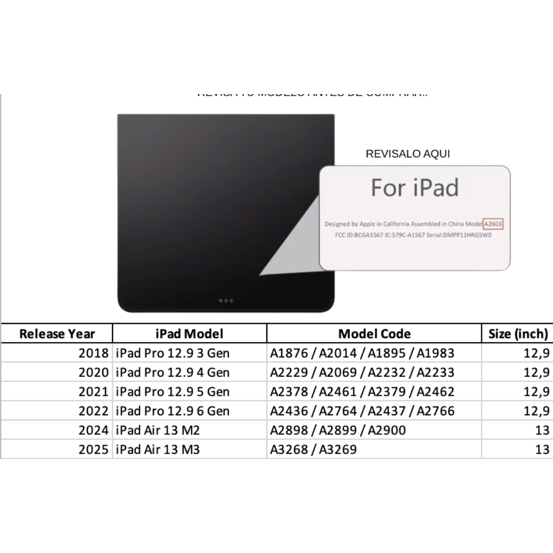 Fundas Con Teclado + Mouse Para iPad Air 13 M2-M3 /12.9  -1