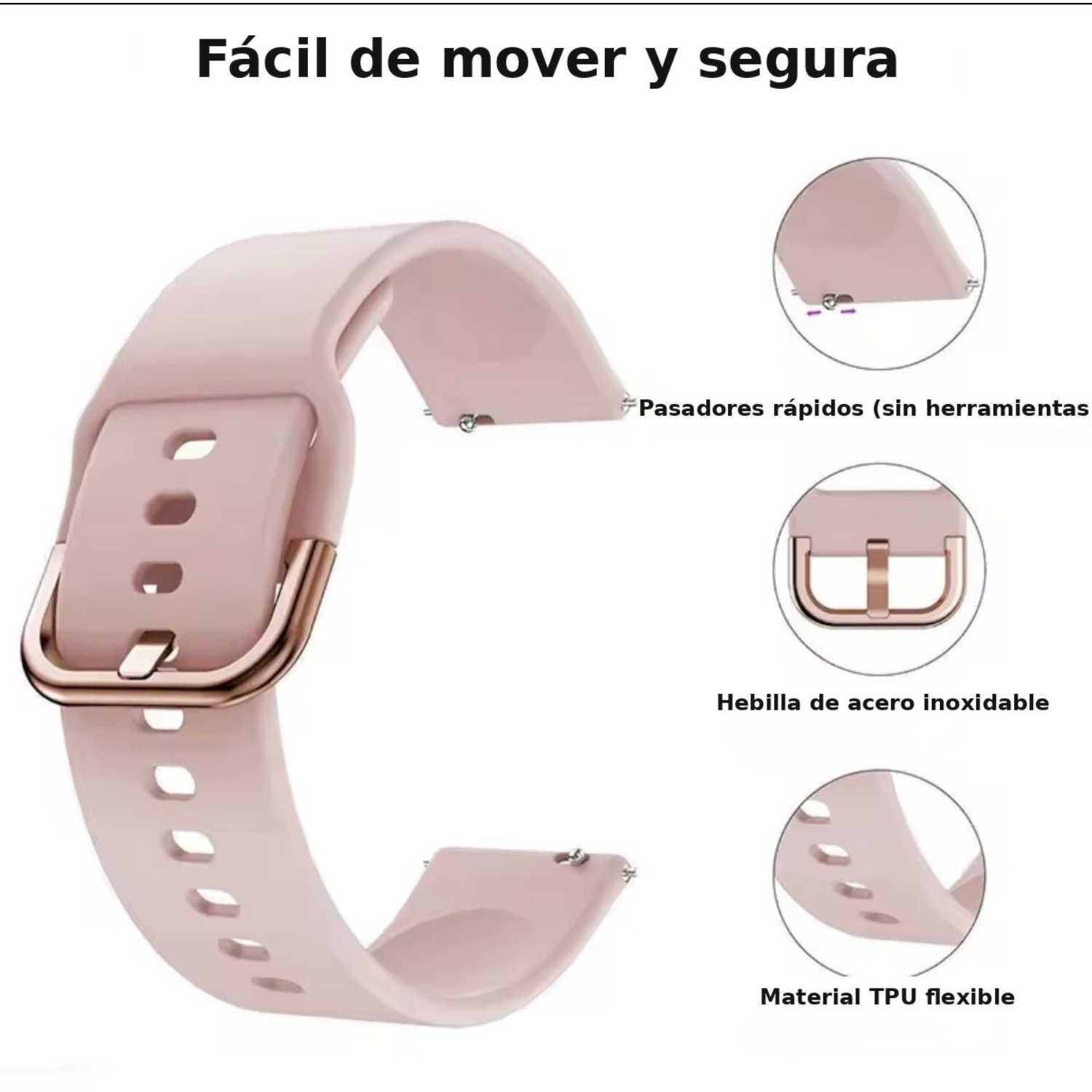 Correa Para Xiaomi Watch S5 - 46MM Silicona Con Hebilla-2
