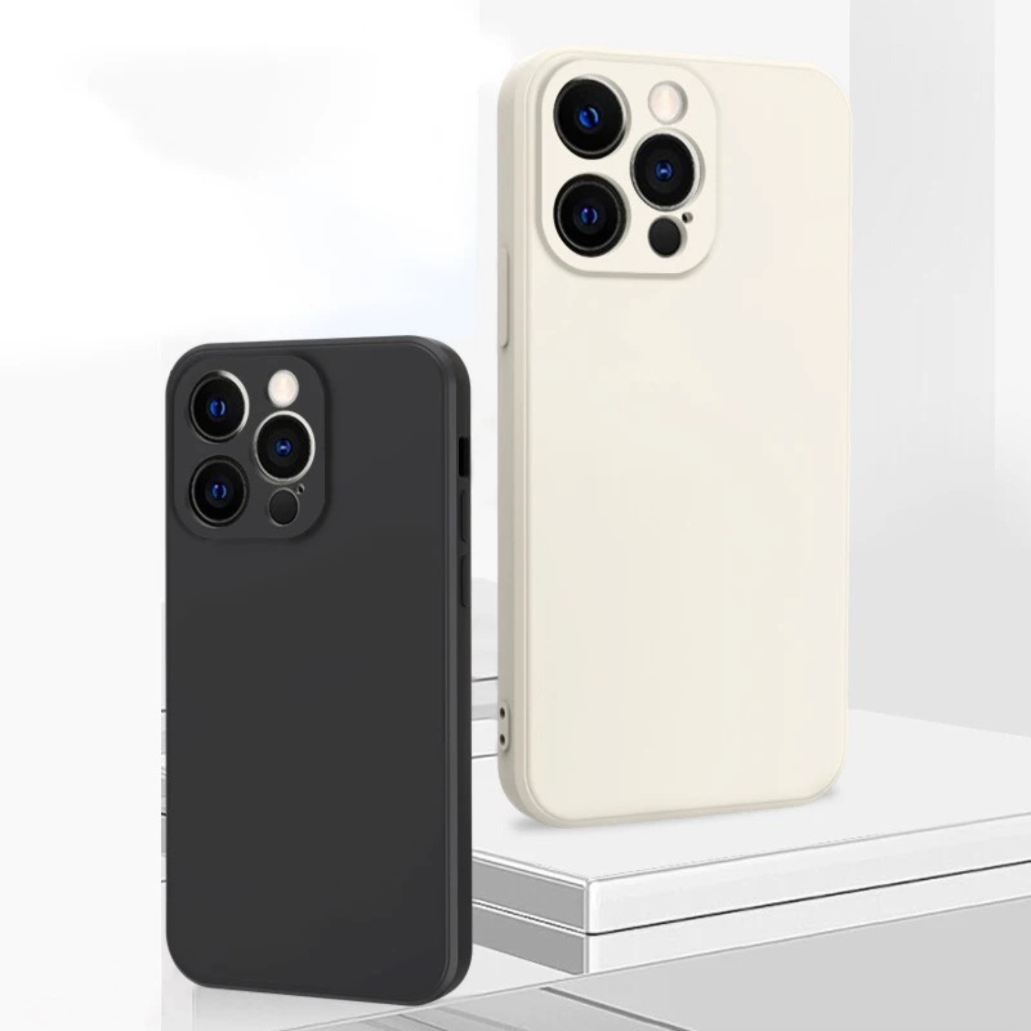 Carcasas iPhone 12 Silicona Unicolor-1