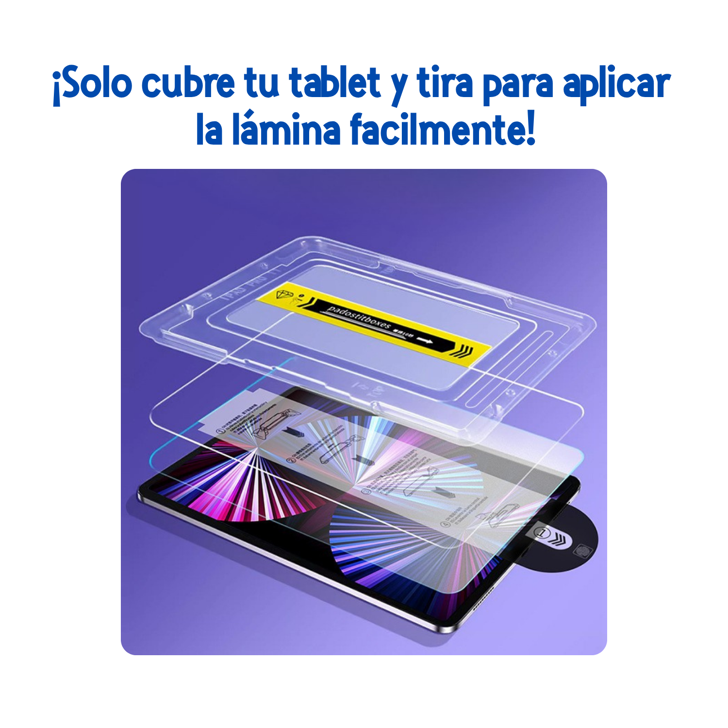 Lamina Para iPad Air 13 M2-M3 Vidrio Con Instalador-3