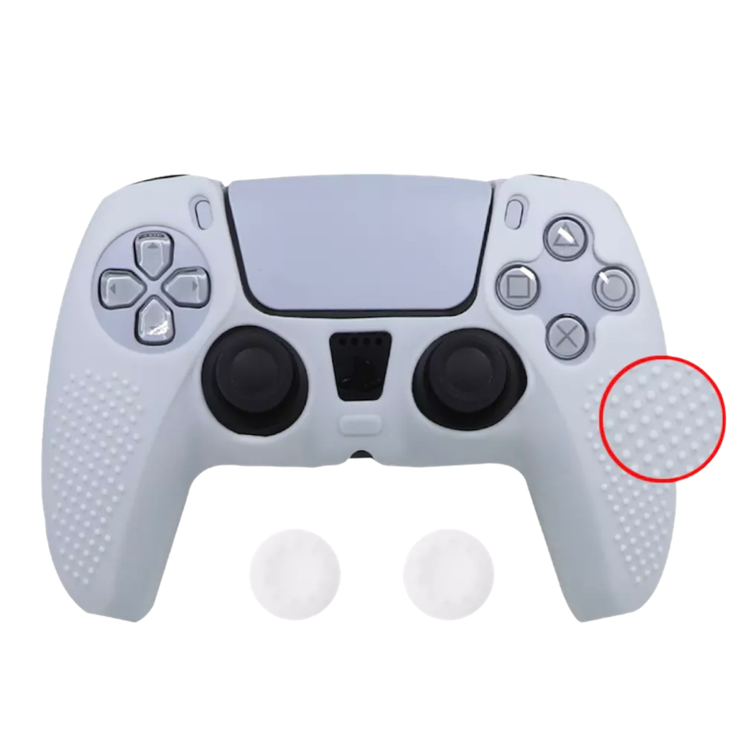 Funda Silicona Compatible Con Ps5 Grips Anti Deslizantes-0