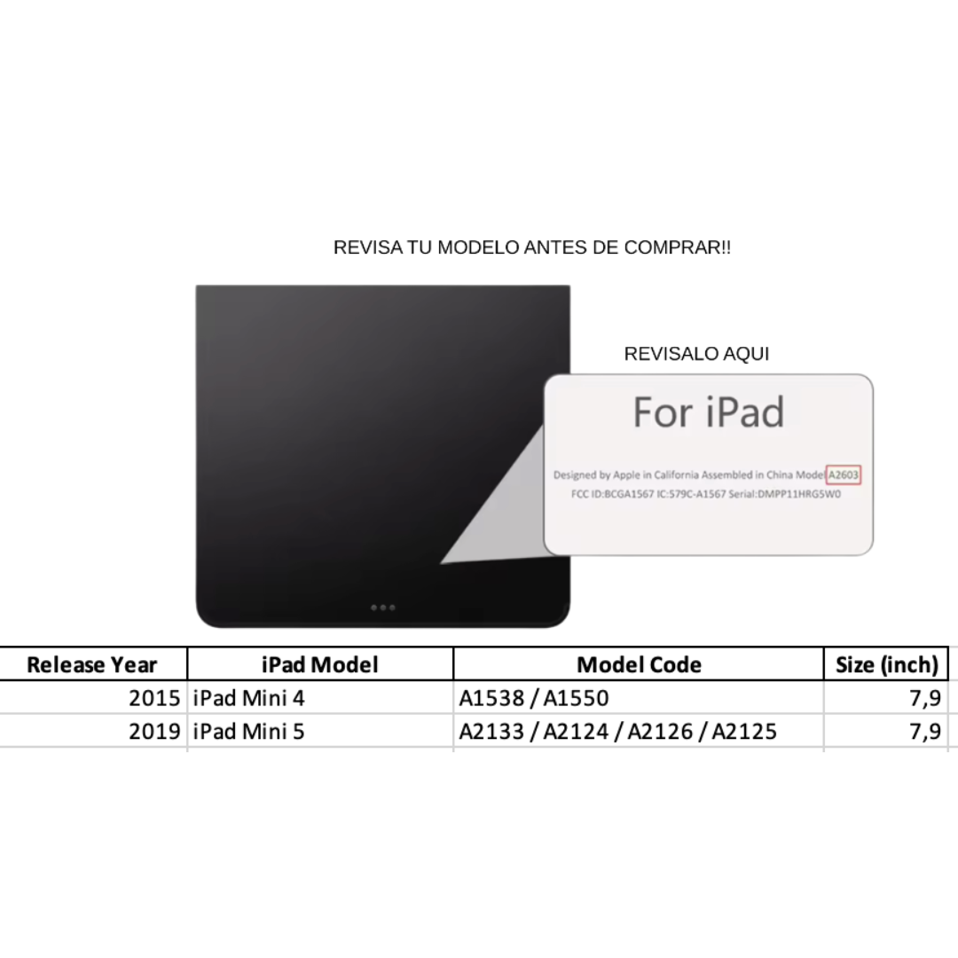 Funda + Lamina Vidrio iPad Mini 4/5-1