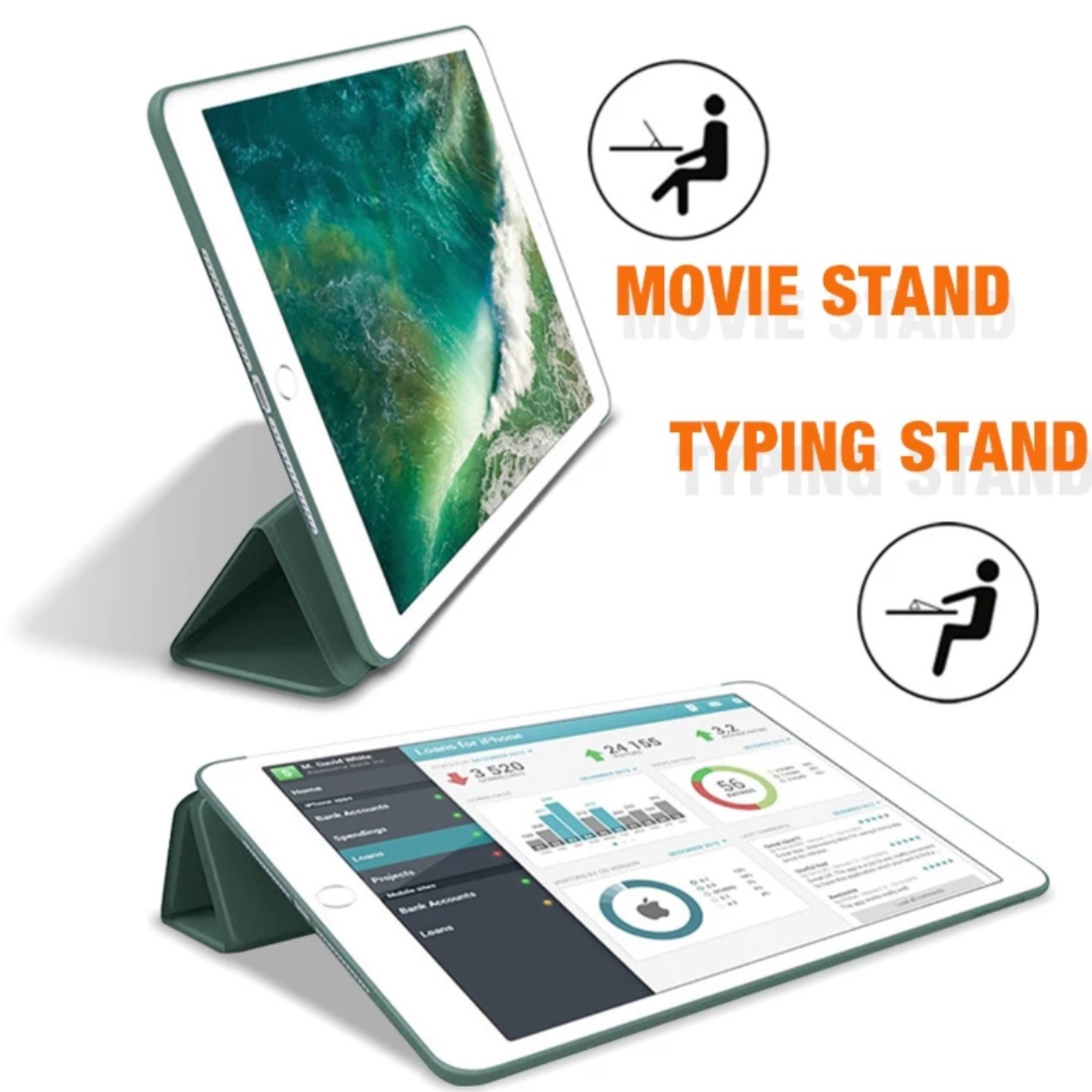 Funda + Lamina Vidrio iPad Mini 4/5-3