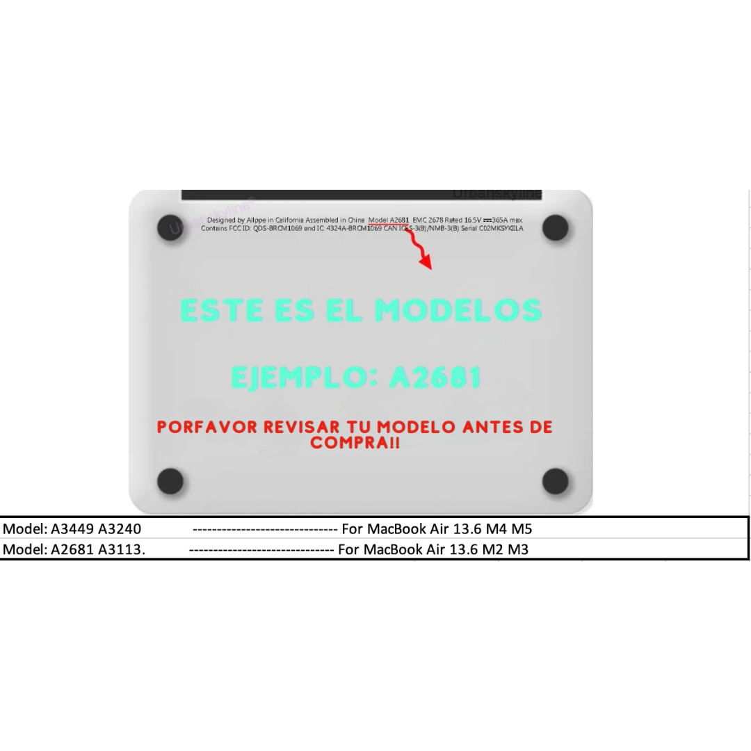 Carcasa Macbook Clear Air 13.6 M2/3/4/5-1