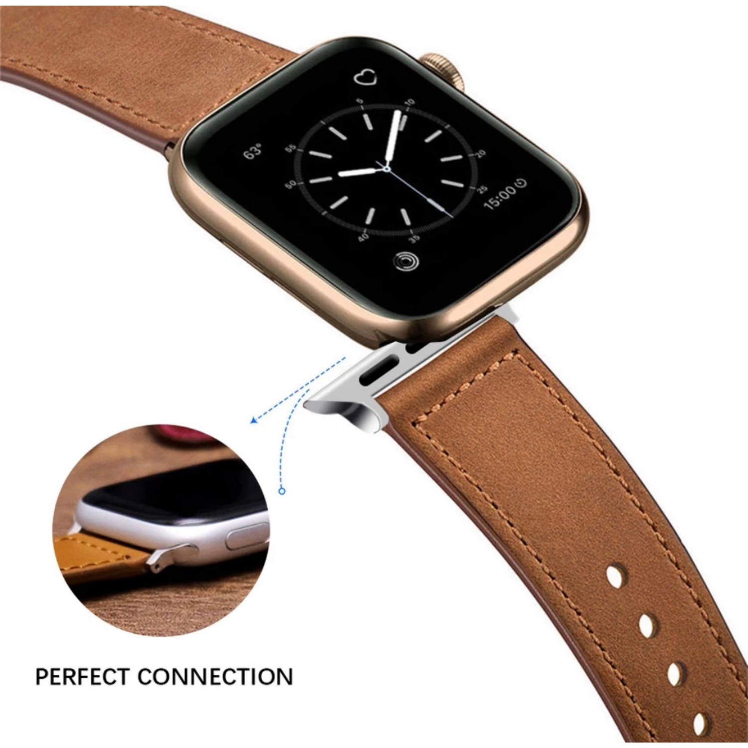 Correa Para Apple Watch 42/44/45/46/49 EcoCuero Tradicional-4