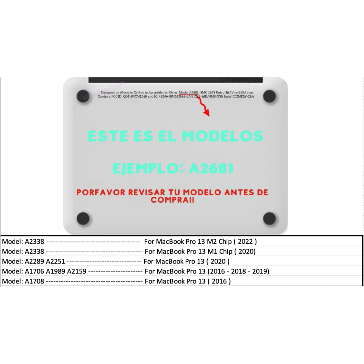 Carcasa Macbook Matte Pro 13 M1/M2-1