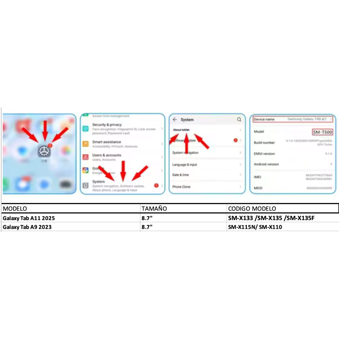 Funda Galaxy Tab A11/A9 8.7" Smart Cover Clear-2