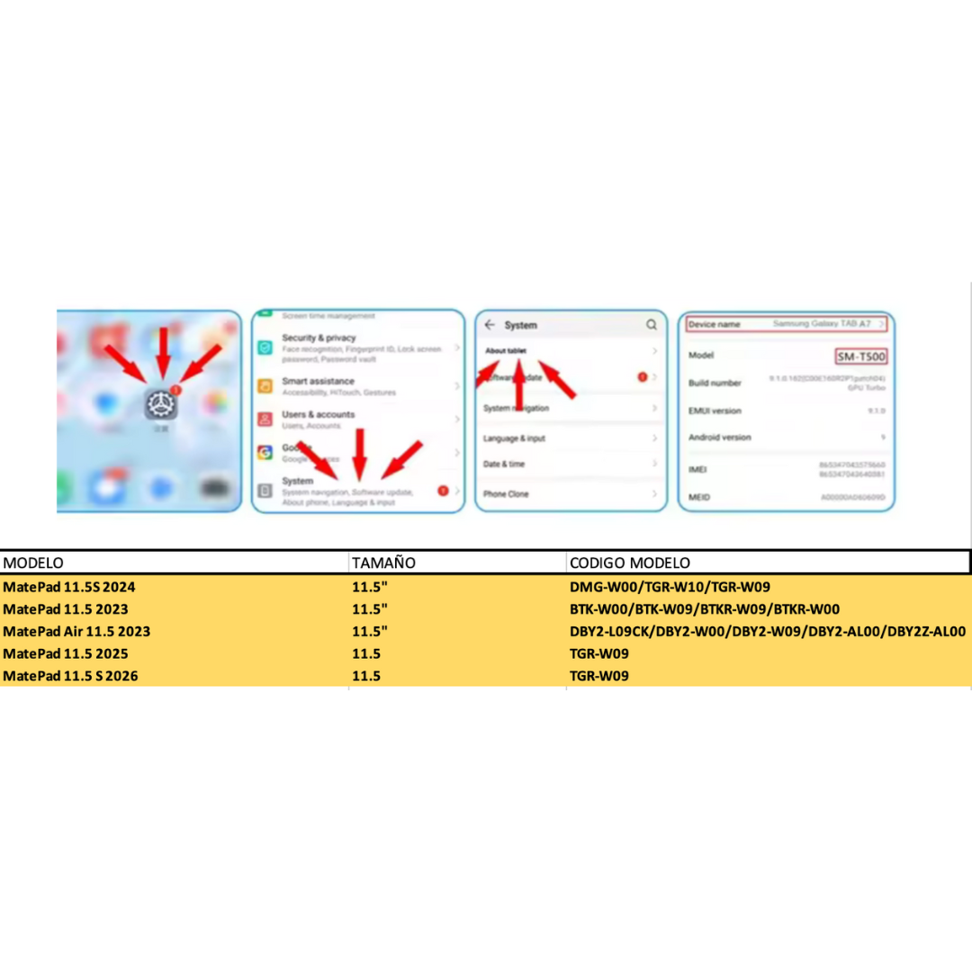 Funda Teclado TouchPad Huawei MatePad 11.5/Air11.5/11.5s-1