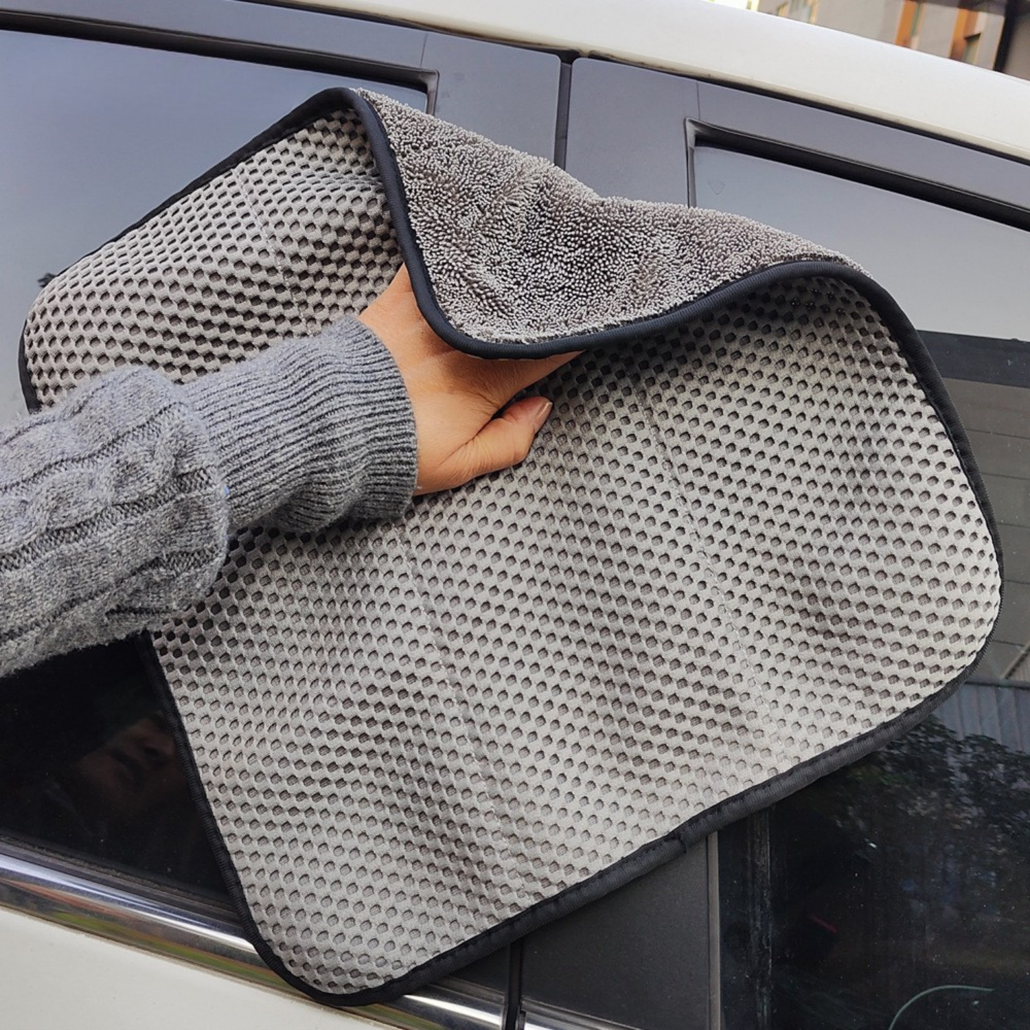 Toalla De Microfibra Para Lavado Del Auto Premium - 40x40cm-3