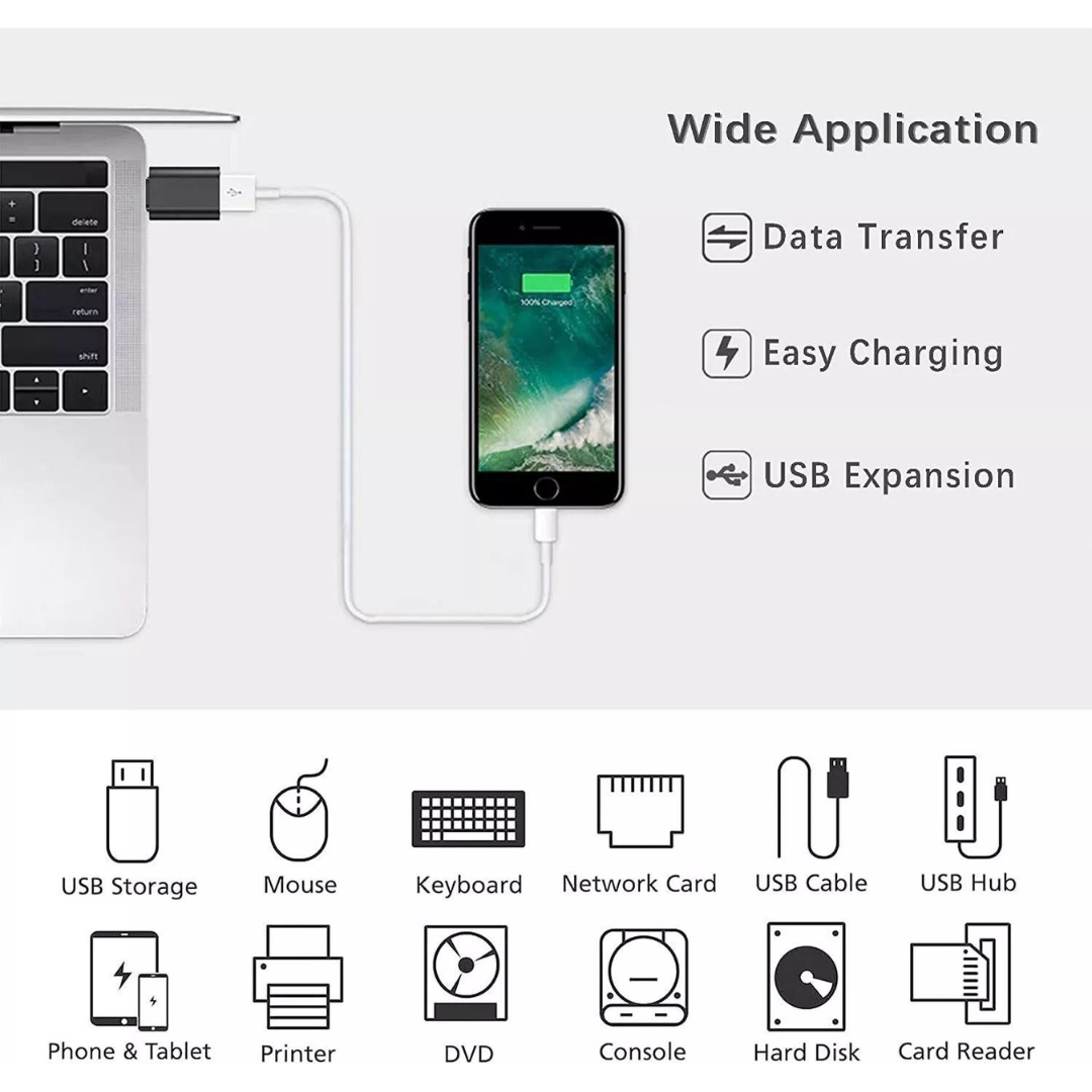 Adaptador Usb A Usb Tipo C - Multiuso Premium - Certificado-2