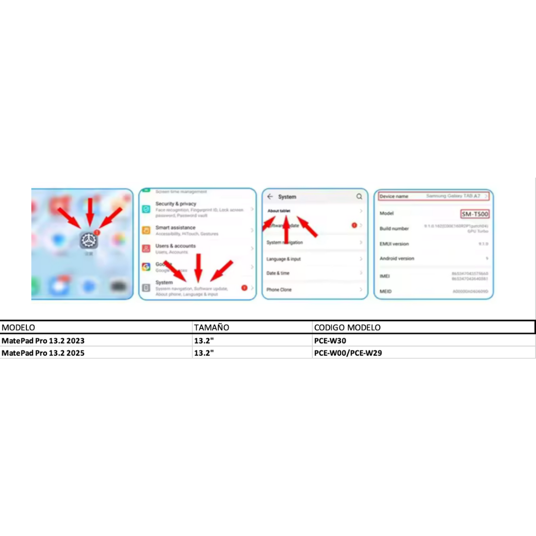 Funda Teclado Mouse Para Huawei MatePad Pro 13.2 2023/2025-1