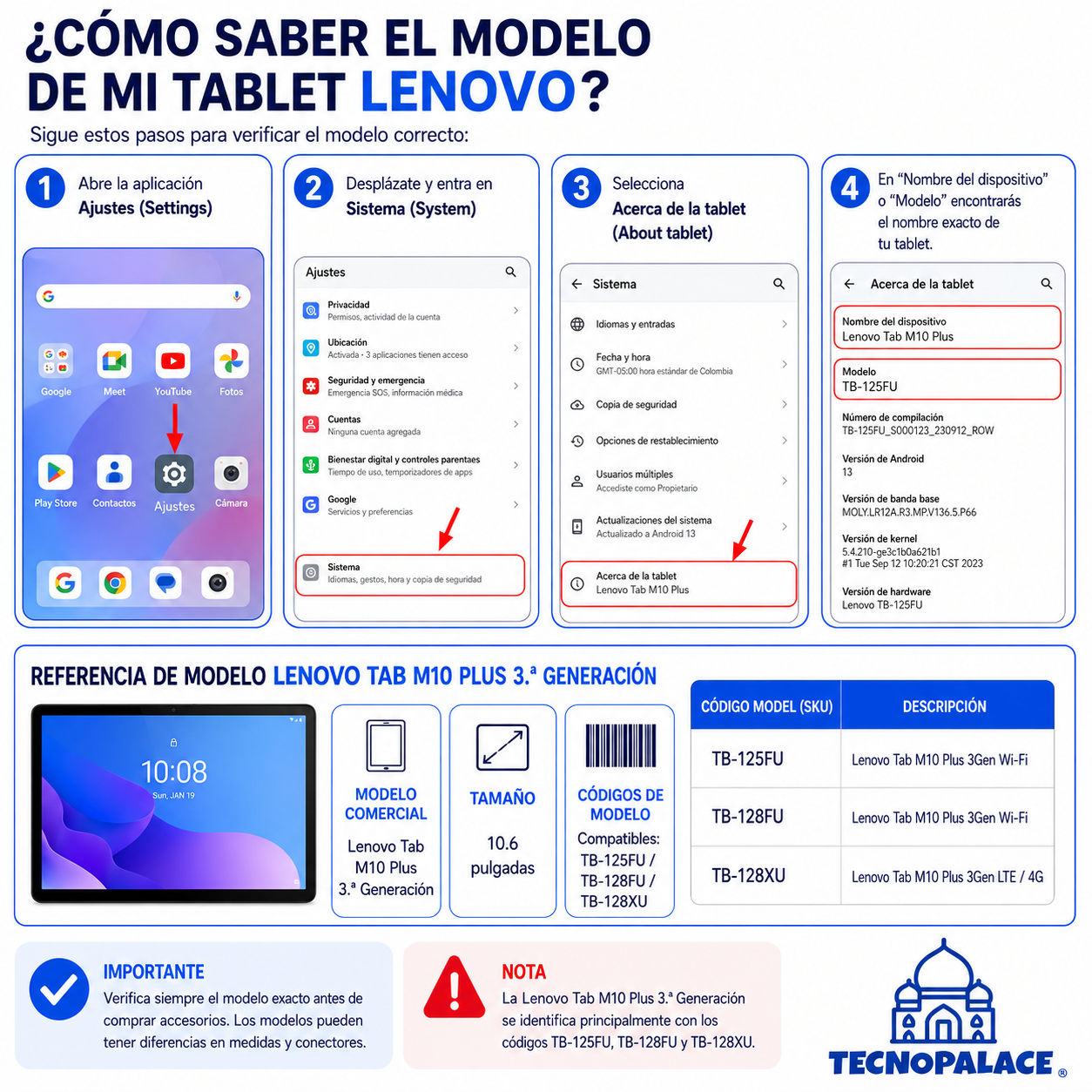 Carcasa Para Lenovo M10 Plus 3Gen TB125 TB128 Clear Reforzada-1